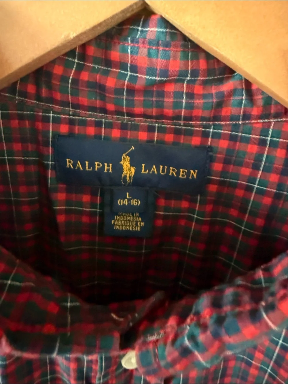 Ralph Lauren Boys Long-Sleeve Plaid Button-Down Shirt - Burgundy Plaid